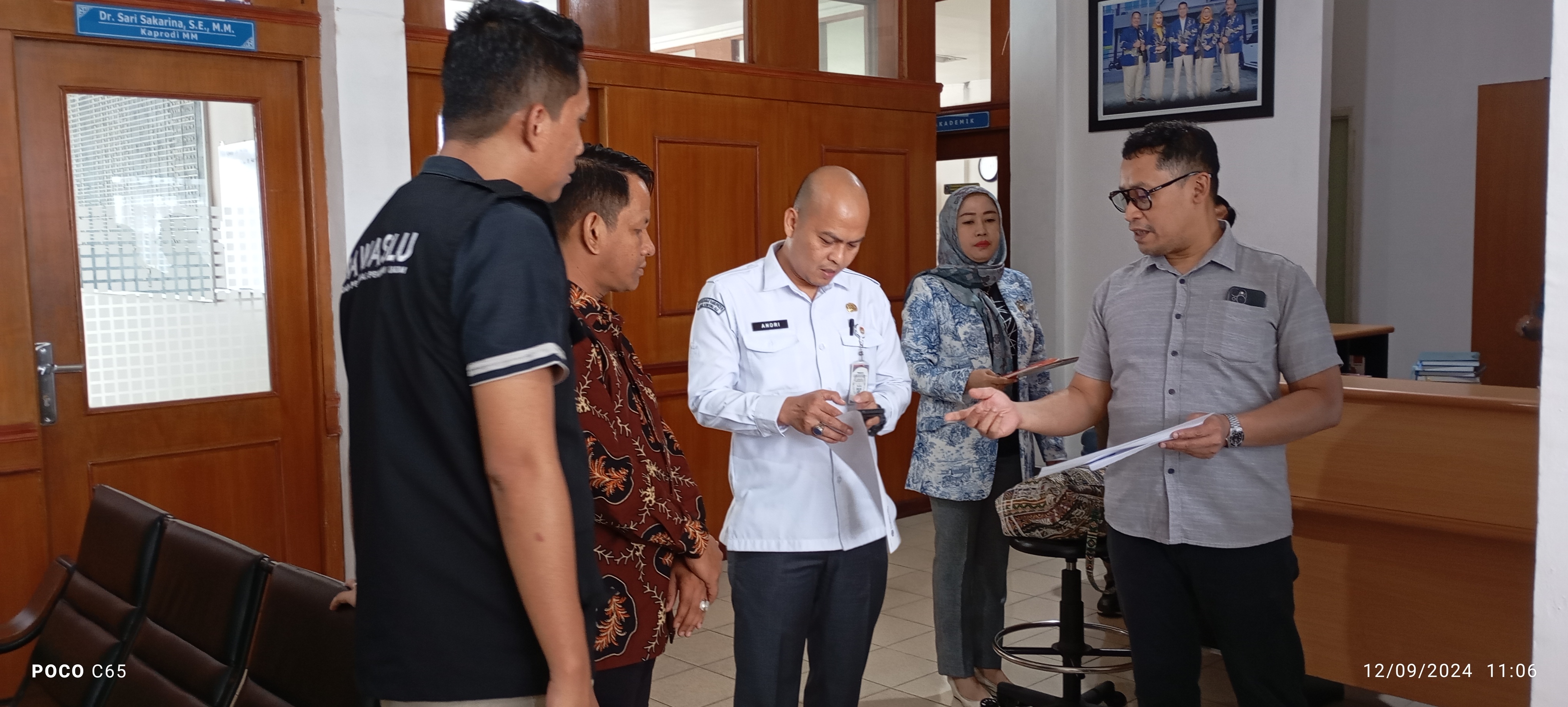 Photo pengwasan verifikasi faktual di universitas Tridinanti Palembang. 