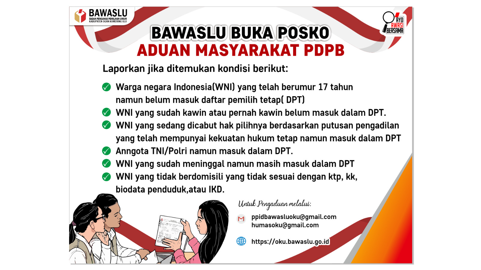 Photo posko pengaduan PDPB