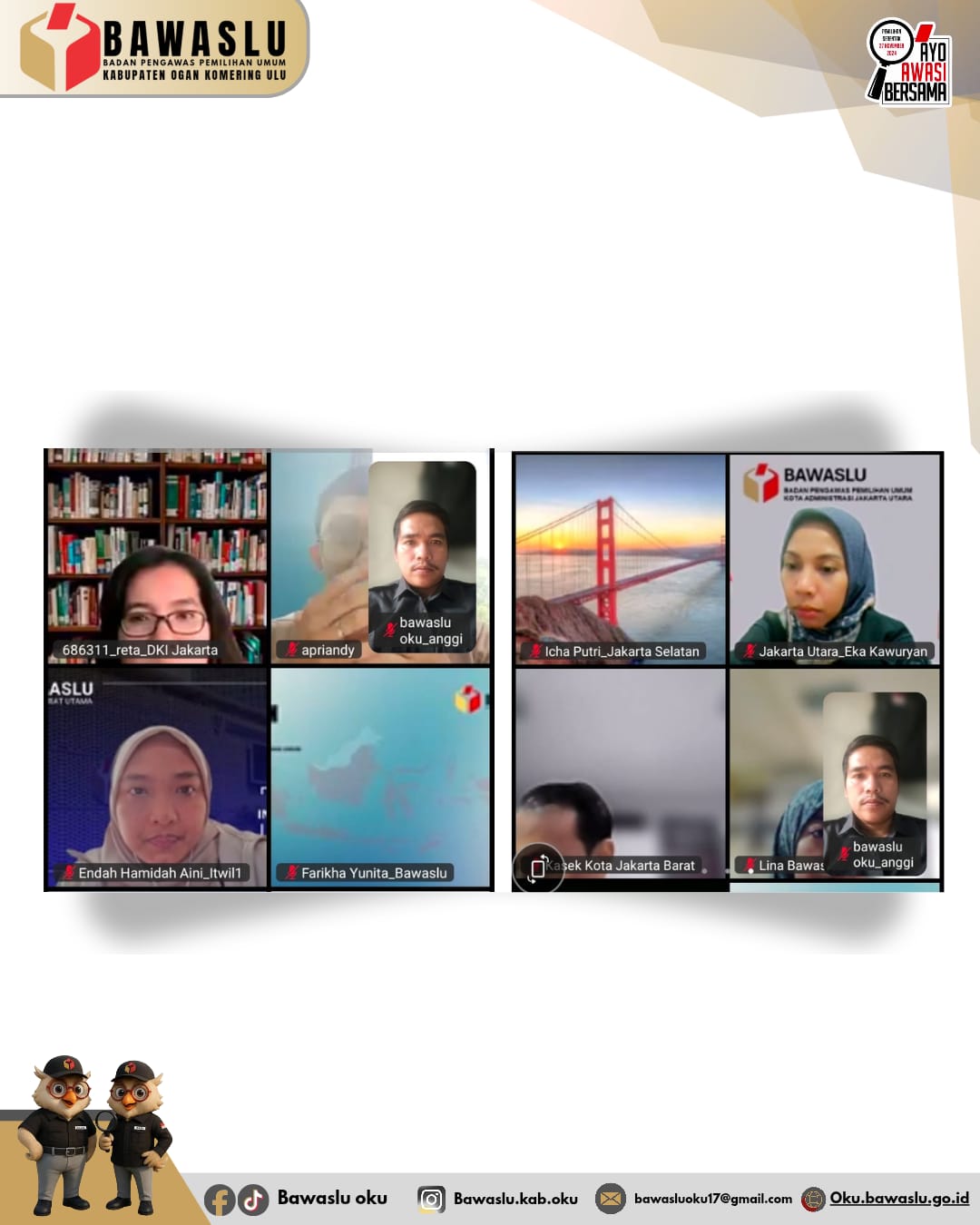 Photo Daring Ketua Bawaslu OKU