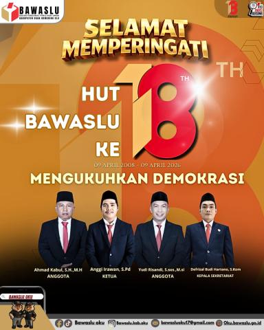 Logo Perayaan HUT Bawaslu Ke18