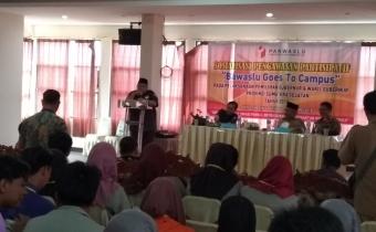 Bawaslu Goes to Campus "Panwaslu OKU Himbau Jika Ada Temuan Foto Segera Laporkan"