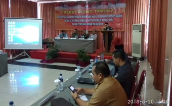 Ketua Bawaslu Kab. OKU menghadiri Rapat Pleno Terbuka Rekapitulasi Daftar Pemilih Sementara Hasil Perbaikan dan Penetapan Daftar Pemilih Tetap 