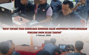 Photo Zoom Meeting Bawaslu OKU